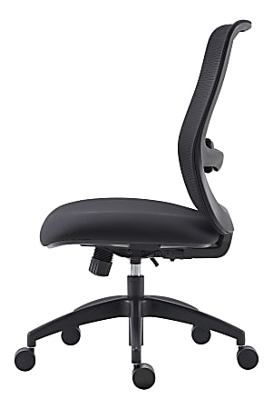 Lorell SOHO Mesh High Back Armless Staff Chair Black ODP