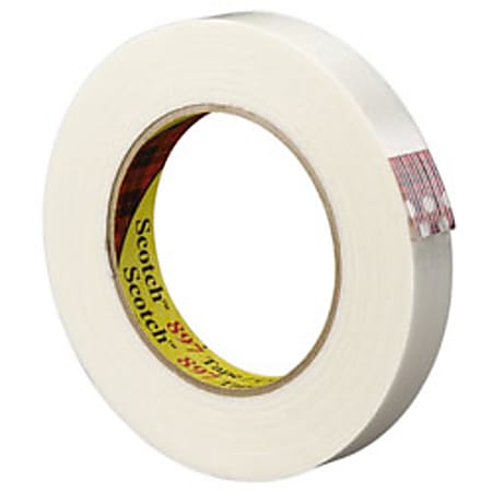 3M® 897 Strapping Tape, 1/2" x 60 Yd., Clear, Case Of 72