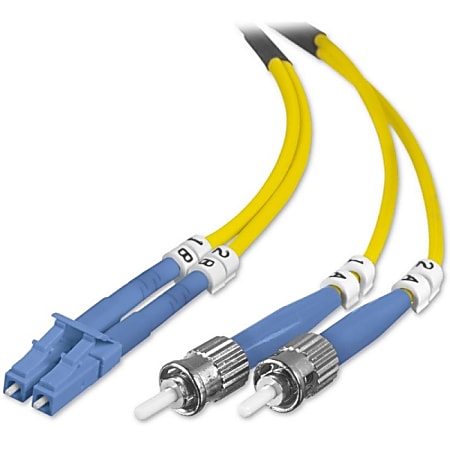 Belkin Fibre Optic Duplex Patch Cable - LC Male - ST Male - 33ft - Yellow