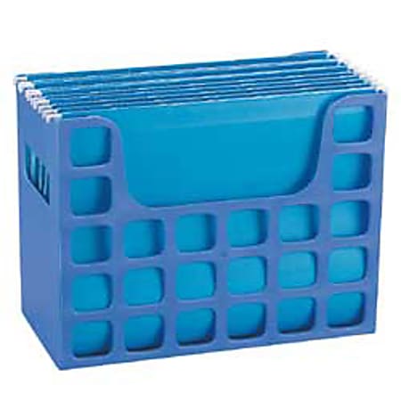 Oxford® Decoflex® File Holder, Letter Size, Blue