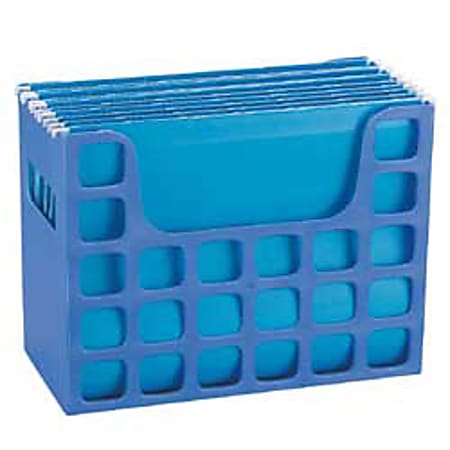 Oxford® Decoflex® File Holder, 9 1/2"H x 12 3/16"W x 6"D, Blue