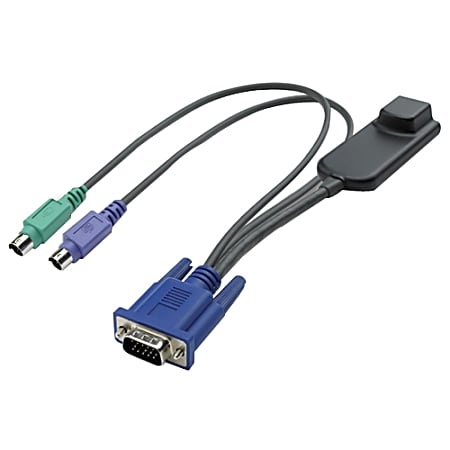 APC Server Module KVM Extender - RJ-45 Female, HD-15 Male Video, mini-DIN Male Keyboard/Mouse, mini-DIN Male Keyboard/Mouse