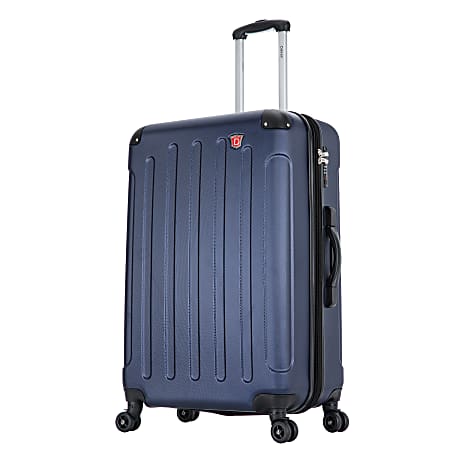 DUKAP Intely Smart ABS Expandable Hardside Spinner Suitcase, 30-7/16”H x 22”W x 11-1/2”D, Blue