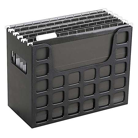 Premier Office File and Storage Box for Hanging Folders Standard and Legal Black