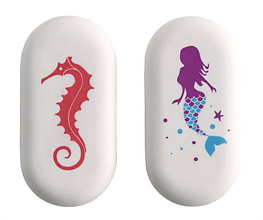 Office Depot® Fashion Erasers, White, Pack Of 2 Erasers
