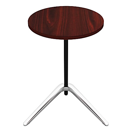 Lorell® Guest Area Round Top Accent Table, Mahogany