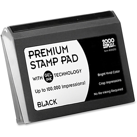 Office Depot Brand Felt Stamp Pad With Refill Size 1 2 34 x 4 14 Black -  Office Depot
