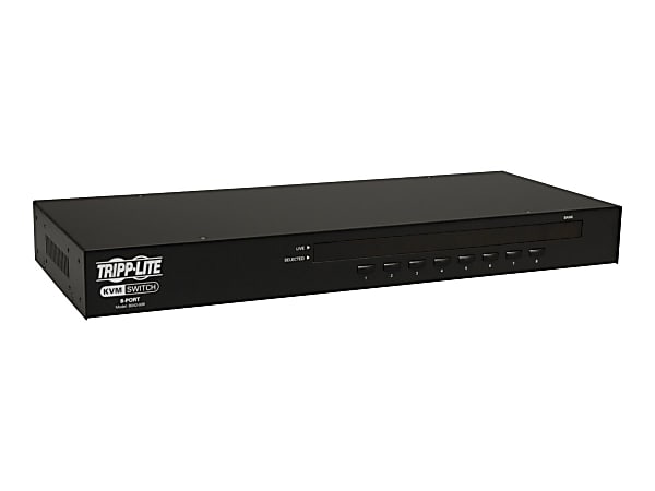 Tripp Lite 8-Port Rackmount USB / PS2 KVM Switch w/ On-Screen Display 1U - KVM switch - 8 x KVM port(s) - 1 local user - rack-mountable