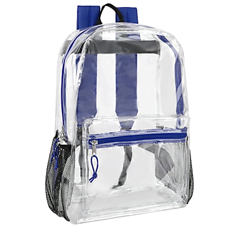 Trailmaker Classic Clear Backpacks Assorted Trim Case Of 24 Backpacks ...