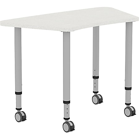 Lorell Attune Height-adjustable Multipurpose Curved Table - For