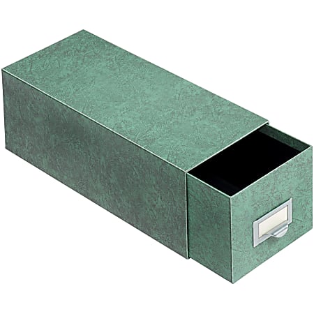 Globe-Weis® Index Card Storage Case, 4" x 6", 70% Recycled, Green