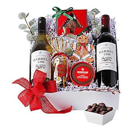 Napa Sonoma Holiday Wine and Sweet Treats Gift Box - 6 items