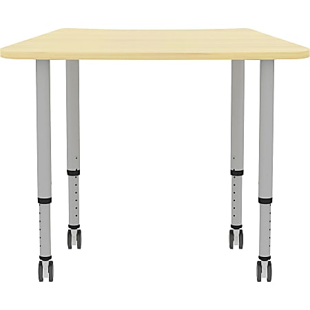 Lorell Attune Height-adjustable Multipurpose Curved Table - For - Table TopTrapezoid Top - Adjustable Height - 26.62 Lorell Attune Height-adjustable Multipurpose Curved Table - For - Table TopTrapezoid Top - Adjustable Height - 26.62