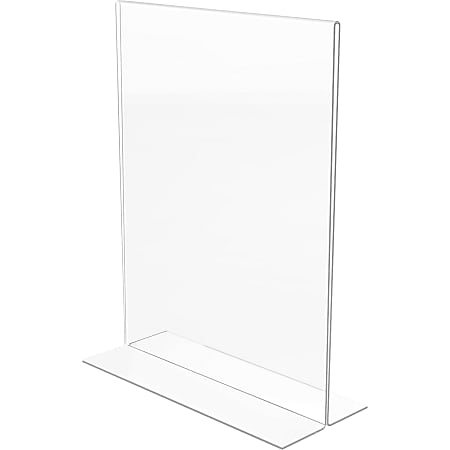 Lorell T base Standing Sign Holder Support 8.50 x 11 Media Acrylic 2 ...