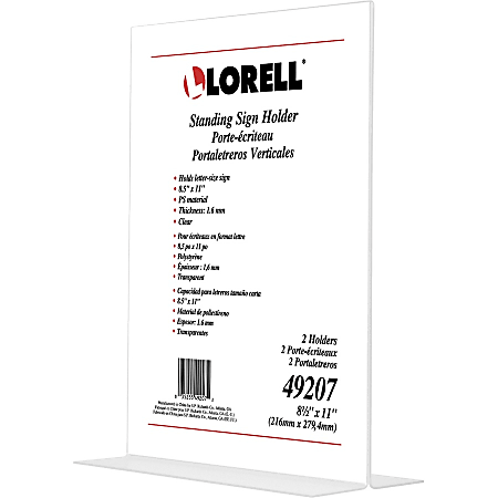 Lorell T-base Standing Sign Holders - Support 8.50