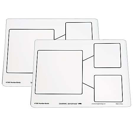 Learning Advantage Dry-Erase Boards, Number Bonds, 9" x 12", White, Set Of 10 Boards, Pack Of 2 Sets