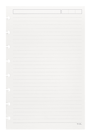 TUL® Discbound Refill Pages, Junior Size, Narrow Ruled, 300 Sheets, White