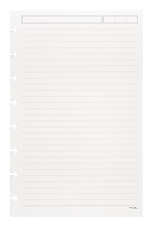 TUL® Discbound Refill Pages, Junior Size, Narrow Ruled, 300 Sheets, White