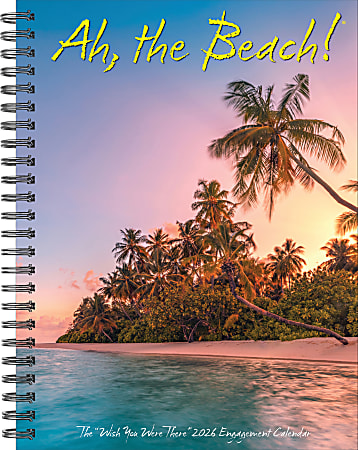 2026 Willow Creek Press Weekly Engagement Calendar, 6-1/2" x 8-1/2", Ah, The Beach!, January To December, 54550