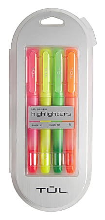 Office Depot Brand Liquid Highlighters Chisel Point BlackTranslucent Barrel  Assorted Ink Colors Pack Of 6 - Office Depot