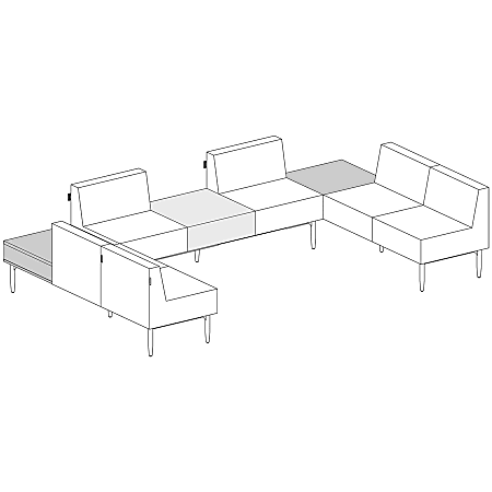 Lorell Contemporary Reception Collection Sofa Seat Armrest - Black - Polyurethane - 1 Each Lorell Contemporary Reception Collection Sofa Seat Armrest - Black - Polyurethane - 1 Each
