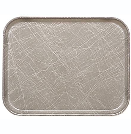 Cambro Camtray Rectangular Serving Trays, 15" x 20-1/4", Gray Abstract, Pack Of 12 Trays