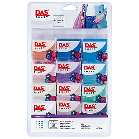 DAS Smart Clay Set, 1 Oz, Pastel, Set Of 12 Packs