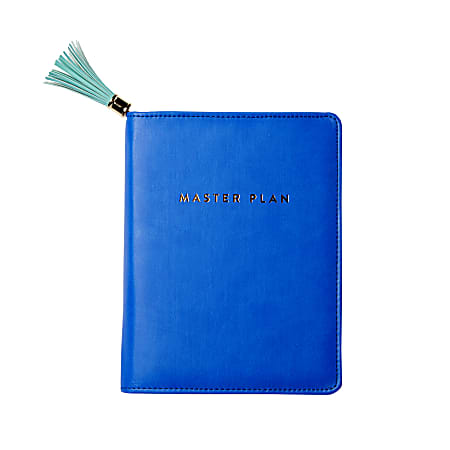 Sincerely A Collection by C.R. Gibson® Zipper Leatherette Journal, 7 3/8" x 5 5/8", 300 Pages, Royal Blue