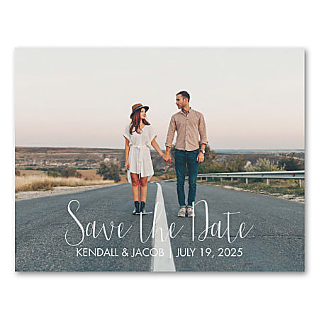 25 Wedding Save the Date Cards Personalised with Envelopes & FREE P&P