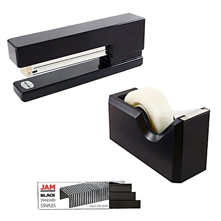 JAM Paper® 3-Piece Office Organizer Set, Black