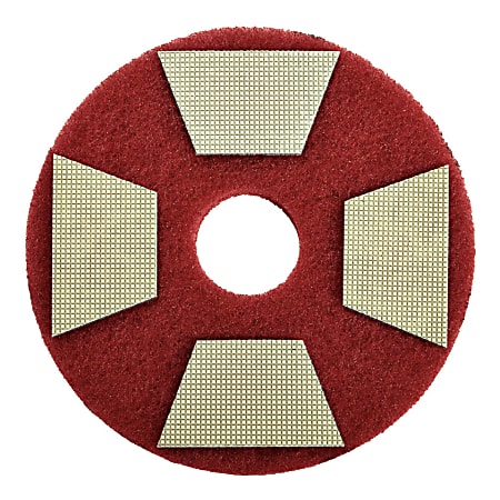 3M Trizact Diamond TZ Abrasive Pads, Red, Pack Of 4 Abrasives
