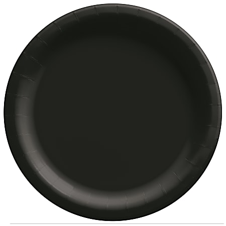 Amscan Paper Plates, 10”, Jet Black, 20 Plates