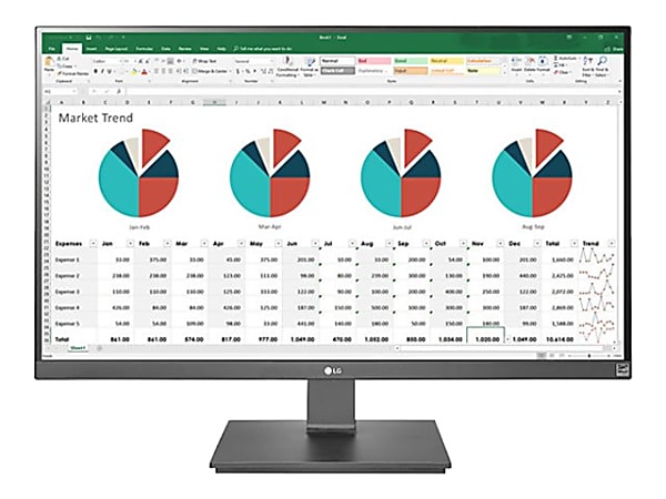 LG 27BK67U-B - LED monitor - 27" - 3840 x 2160 4K @ 60 Hz - IPS - 300 cd/m² - 1000:1 - 5 ms - 2xHDMI, DisplayPort, USB-C