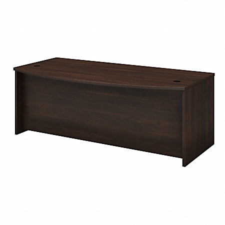 Bush® Business Furniture Studio C 72"W Bow-Front Desk, Black Walnut, Standard Delivery