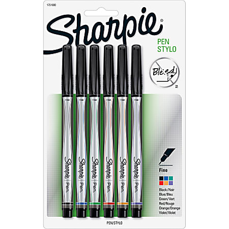 Sharpie Felt Tip Pens, Fine Point 0.4mm, Black, 2 Pack
