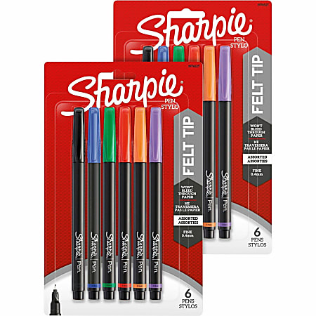 Sharpie Fine Point Pens Fine Pen Point Assorted 12 Bundle ODP