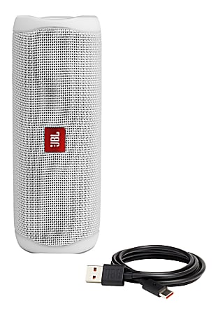 JBL Flip 5 Portable Waterproof Speaker White JBLFLIP5WHTAM Q