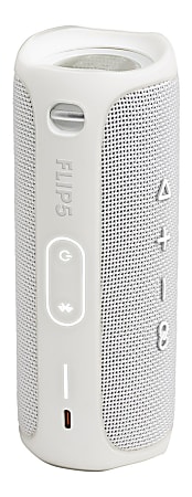 JBL Flip 5 Portable Waterproof Speaker White JBLFLIP5WHTAM Q