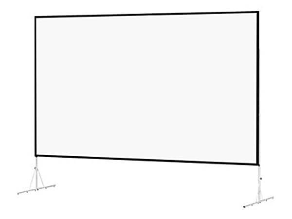 Da-Lite Fast-Fold Deluxe Screen System Wide Format - Projection screen with legs - rear - 123" (122.8 in) - 16:10 - Dual Vision