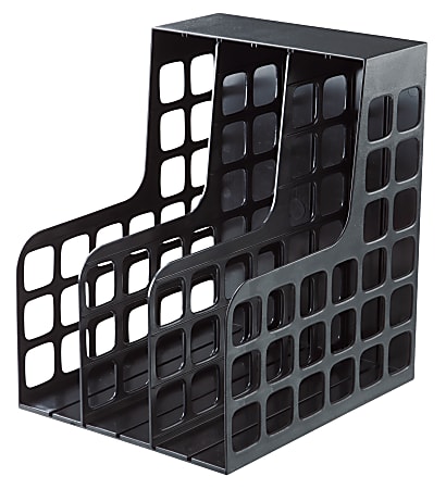 Oxford Decorack Shelf File - 2 Divider(s) - Black - Plastic - 1 Each