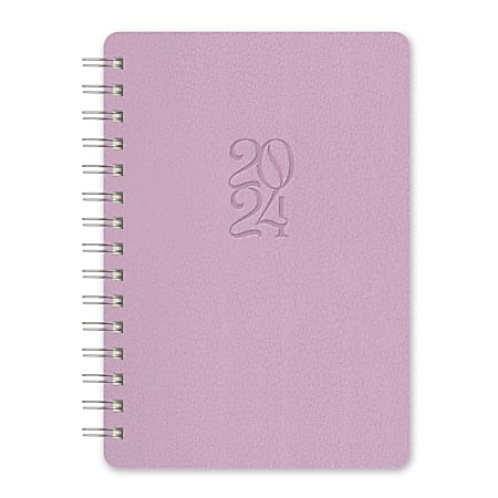 2024 Orange Circle Studio™ Agatha Planner, 5-3/4" x 8-1/4", Lilac, January To December 2024 , 24481