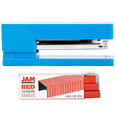 JAM Paper® 2-Piece Office Stapler Set, 1 Stapler & 1 Pack of Staples, Assorted Colors