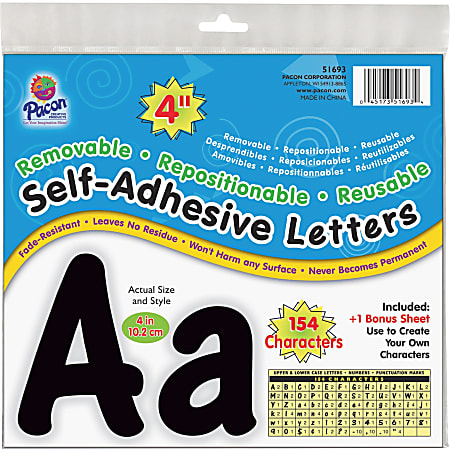 Pacon 154 Character Self-adhesive Letter Set - (Uppercase