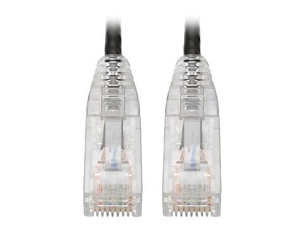 Tripp Lite Cat6 UTP Patch Cable (RJ45) - M/M, Gigabit, Snagless, Molded, Slim, Black, 6 in. Category 6 , Router, Computer, Hub, Photocopier, Printer, Modem, Patch Panel - 28 AWG - Black