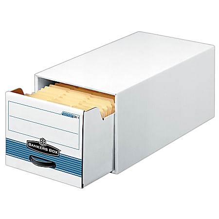 Bankers Box® Stor/Drawer® Steel Plus™ Drawer File, Check Size, 23 1/4" x 9 1/4" x 4 3/8", 60% Recycled, Black/White