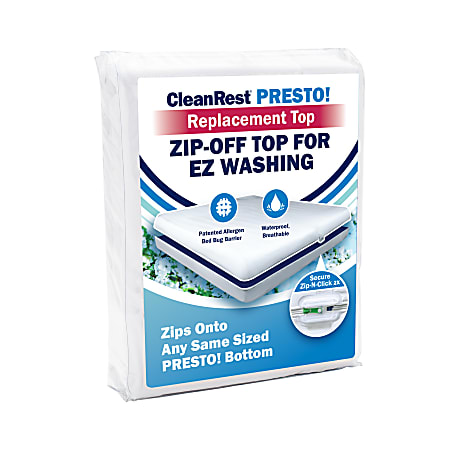 CleanRest Presto! Replacement Tops, Full XL, 80”L x 54”W x 18”D, White, Case Of 10 Tops