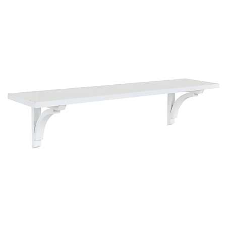 Kate And Laurel Corblynd Wall Shelf, 8-9/16”H x 36”W x 8”D, White