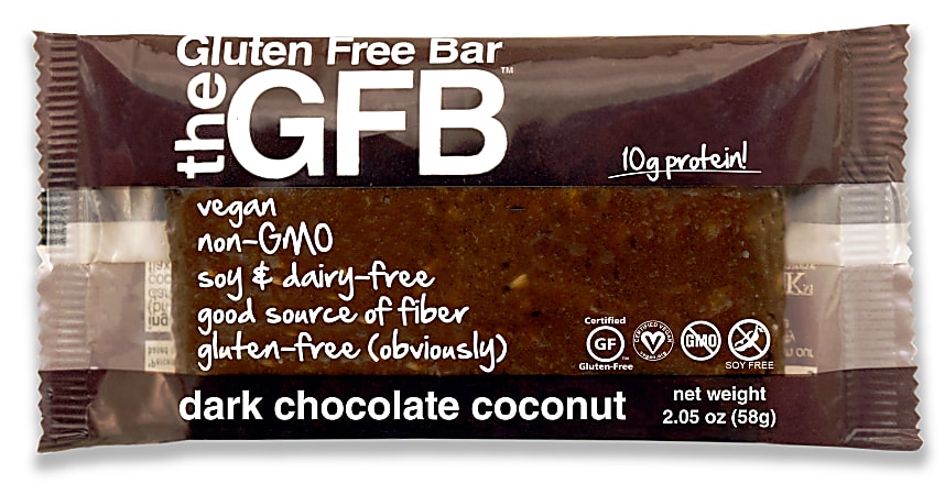 GFB- The Gluten-Free Bar, Dark Chocolate Coconut, 2.05 Oz, Pack Of 12