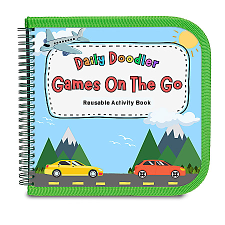 The Pencil Grip Daily Doodler Reusable Activity Book, Games On The Go