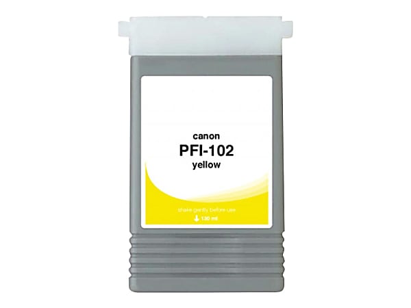 Clover Imaging Group Wide Format - 130 ml - yellow - compatible - box - ink cartridge (alternative for: Canon PFI-102Y) - for Canon imagePROGRAF iPF510, iPF605, iPF650, iPF655, iPF720, iPF750, iPF755, iPF760, iPF765